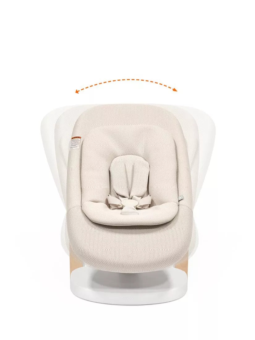 Stokke Yoga baby bouncer and swing in Light Sand, UK version