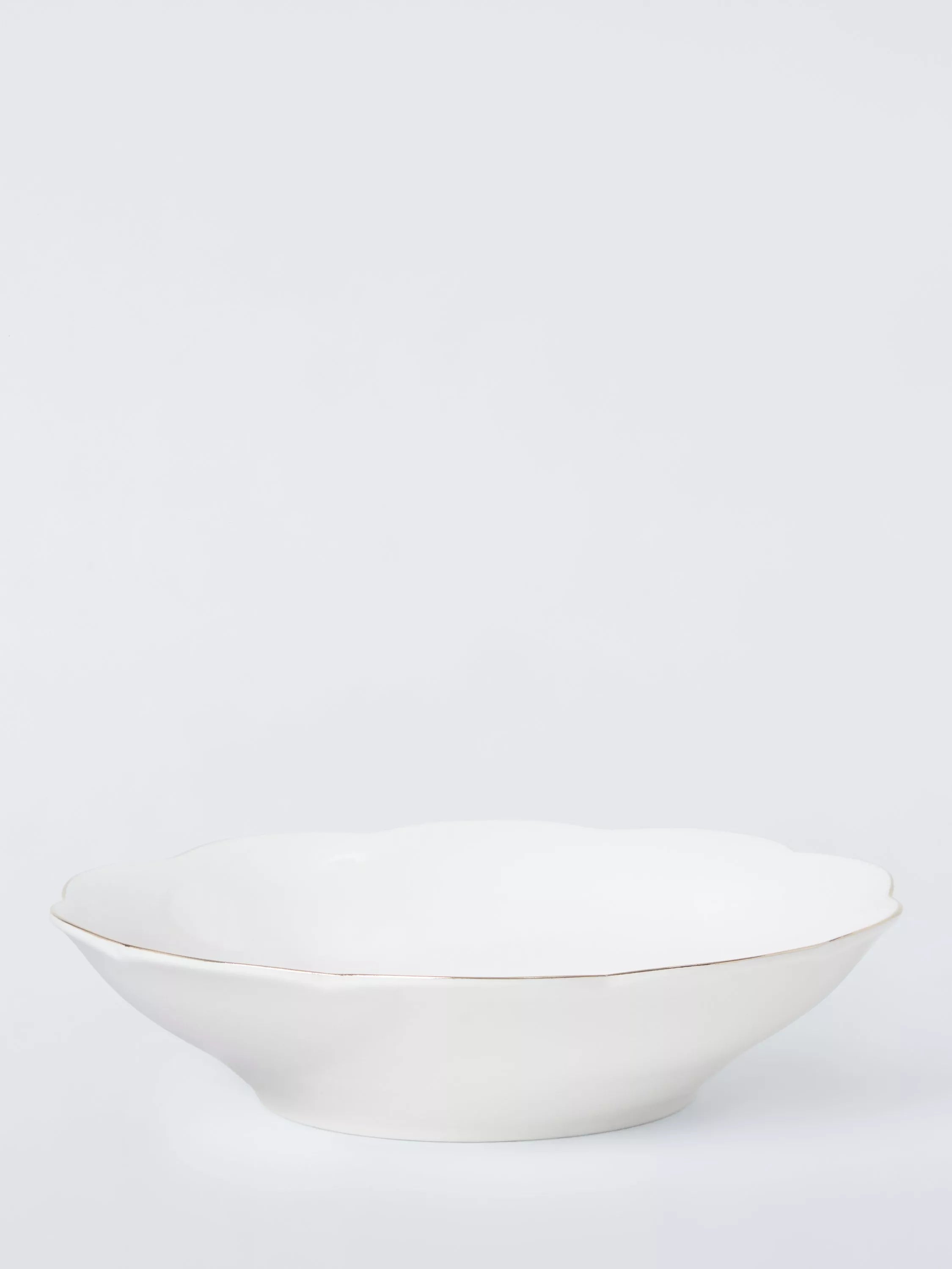 John Lewis Fleur gold rim fine china pasta bowl 22.6cm (British brand)