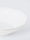 John Lewis Fleur gold rim fine china pasta bowl 22.6cm (British brand)