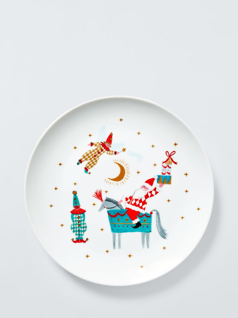 John Lewis Kids' Christmas Jester Elf Porcelain Plate, 20.3cm
