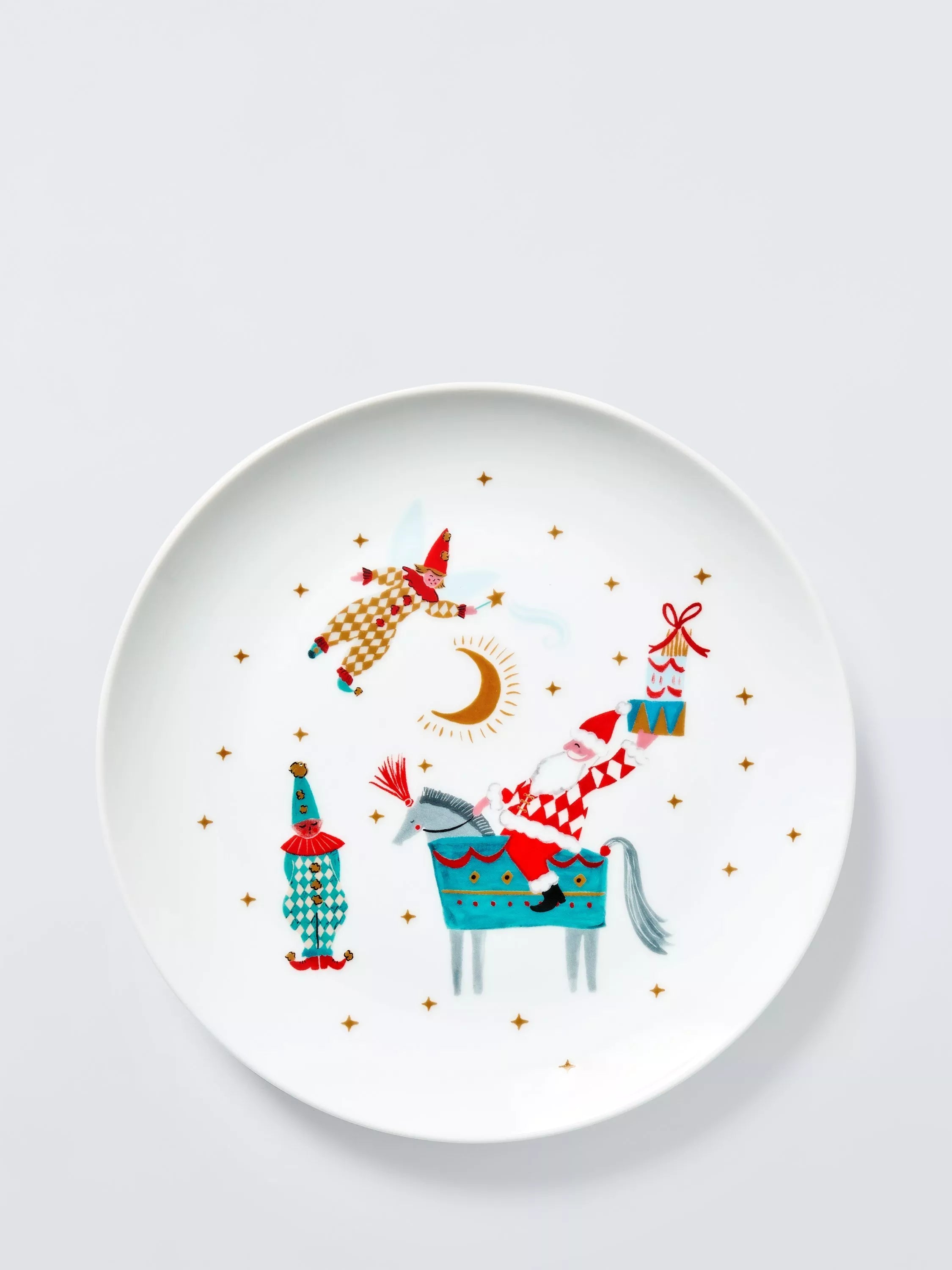 John Lewis Kids' Christmas Jester Elf Porcelain Plate, 20.3cm