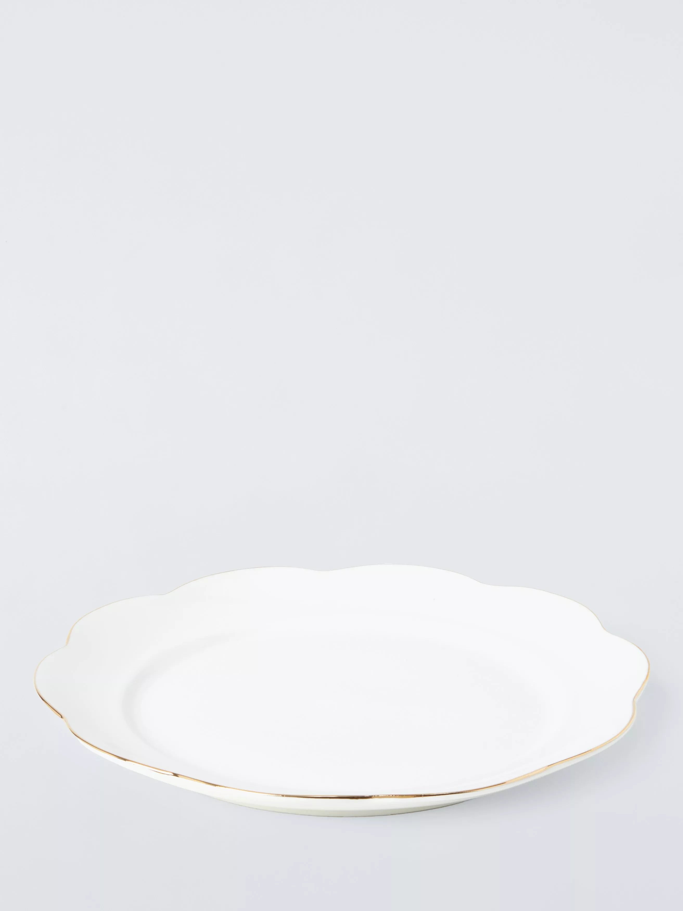 John Lewis fine china dinner plate gold rim 26.7cm, imported from the UK