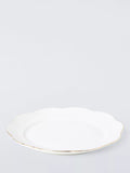 John Lewis fine china dinner plate gold rim 26.7cm, imported from the UK