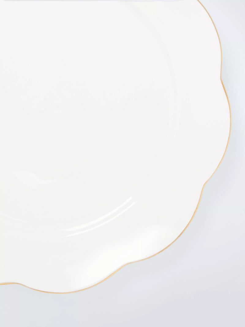 John Lewis fine china dinner plate gold rim 26.7cm, imported from the UK