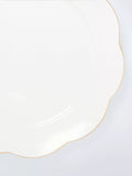 John Lewis fine china dinner plate gold rim 26.7cm, imported from the UK