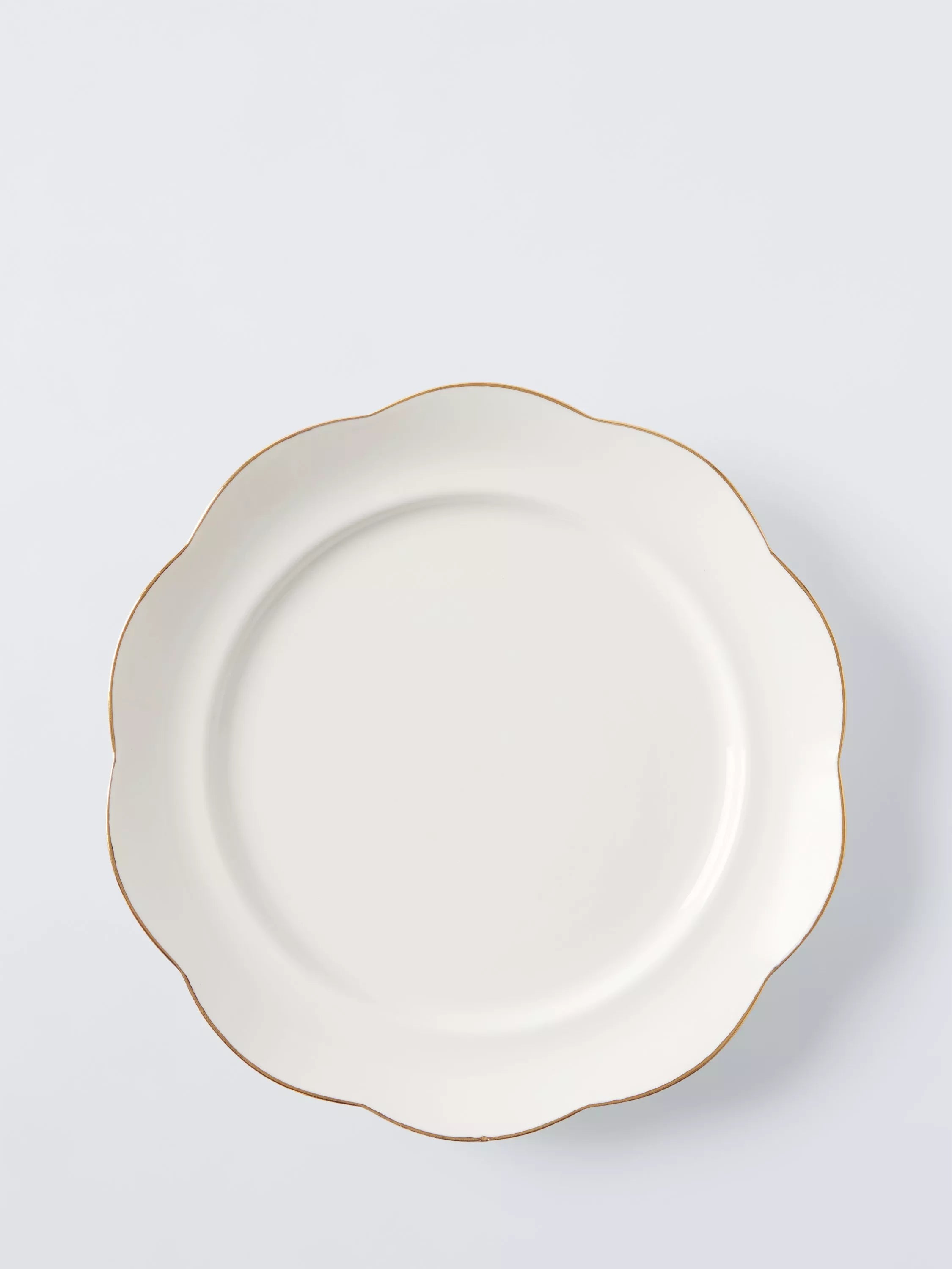 John Lewis Fleur fine china side plate 19.6cm gold rim, UK version