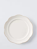 John Lewis Fleur fine china side plate 19.6cm gold rim, UK version