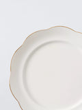 John Lewis Fleur fine china side plate 19.6cm gold rim, UK version