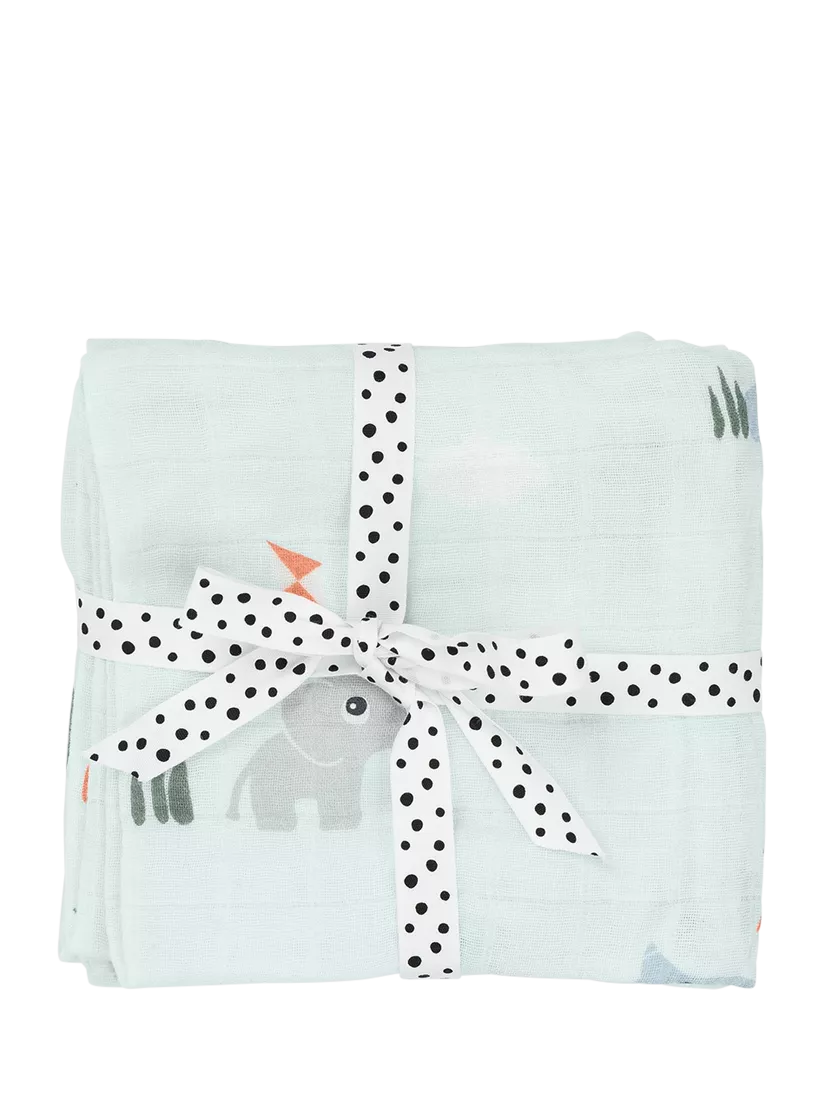 Done by Deer muslins playground blue pack of 2 (British brand)