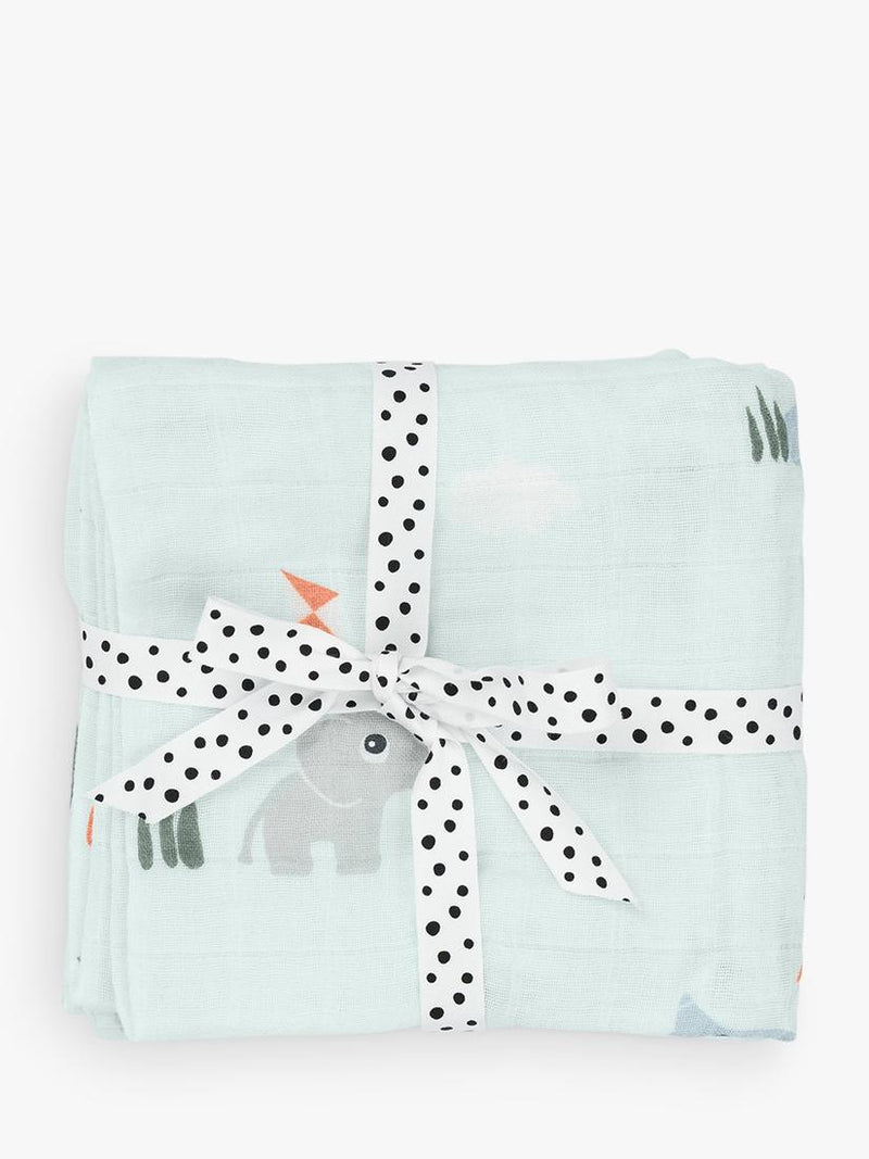 Done by Deer muslins playground blue pack of 2 (British brand)