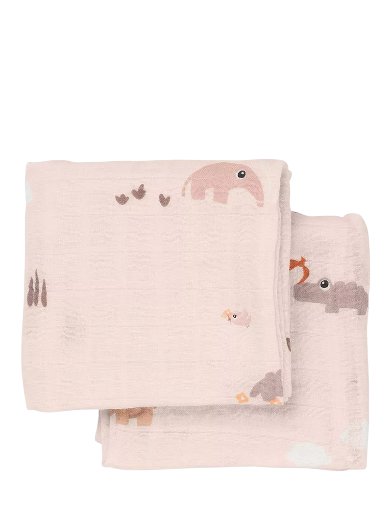 Done by Deer muslins Playground Pink pack of 2, UK version