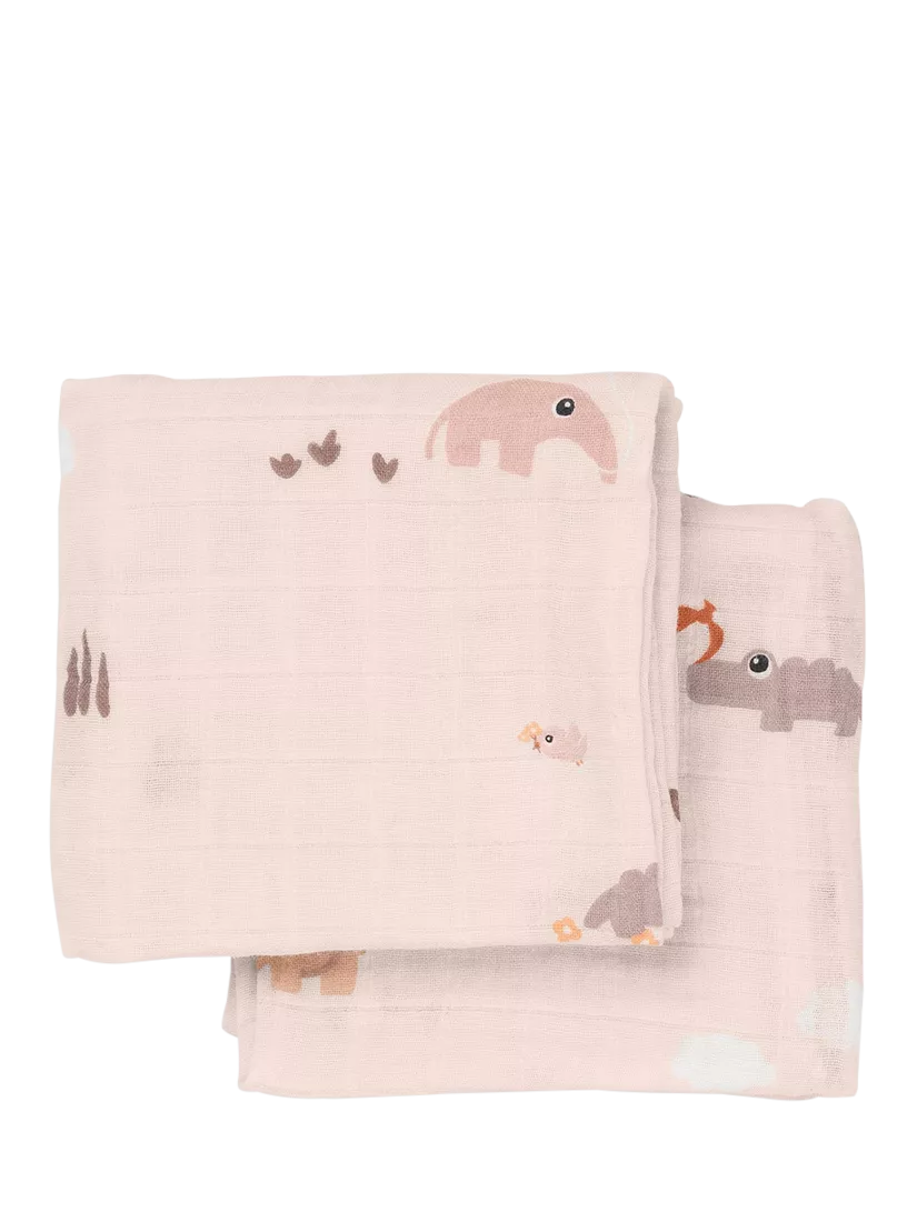 Done by Deer muslins Playground Pink pack of 2, UK version