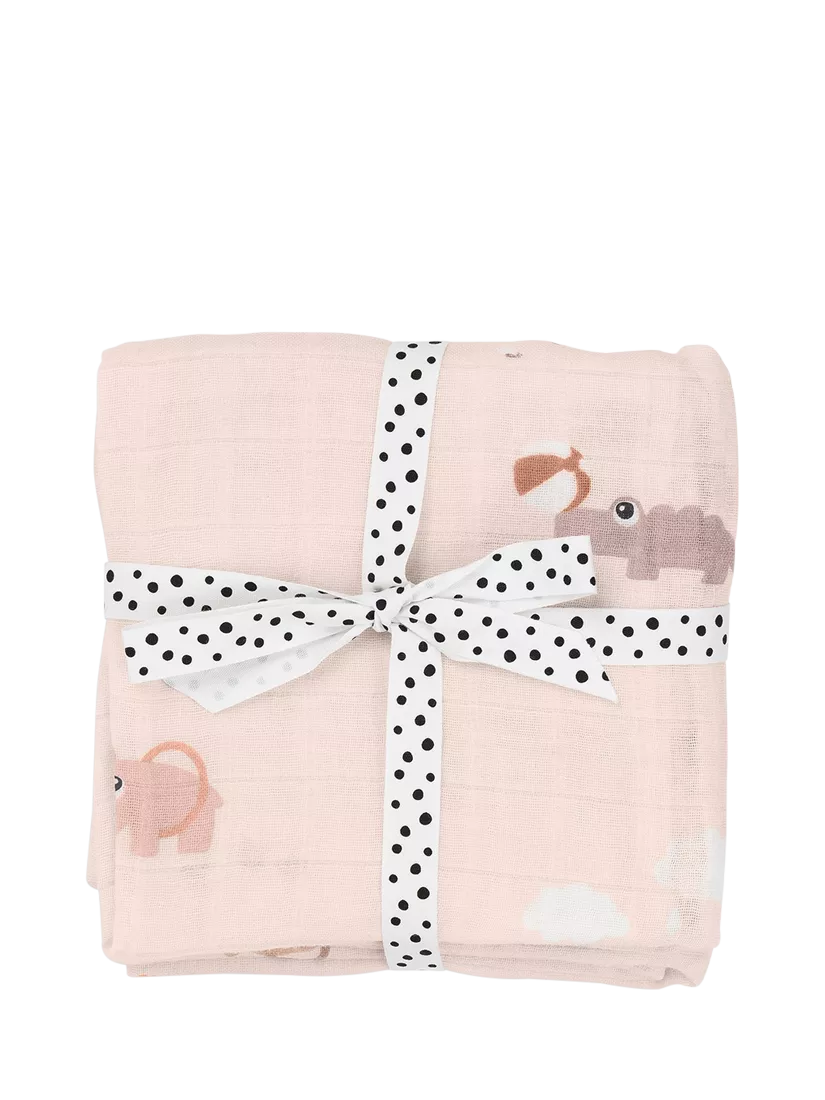 Done by Deer muslins Playground Pink pack of 2, UK version