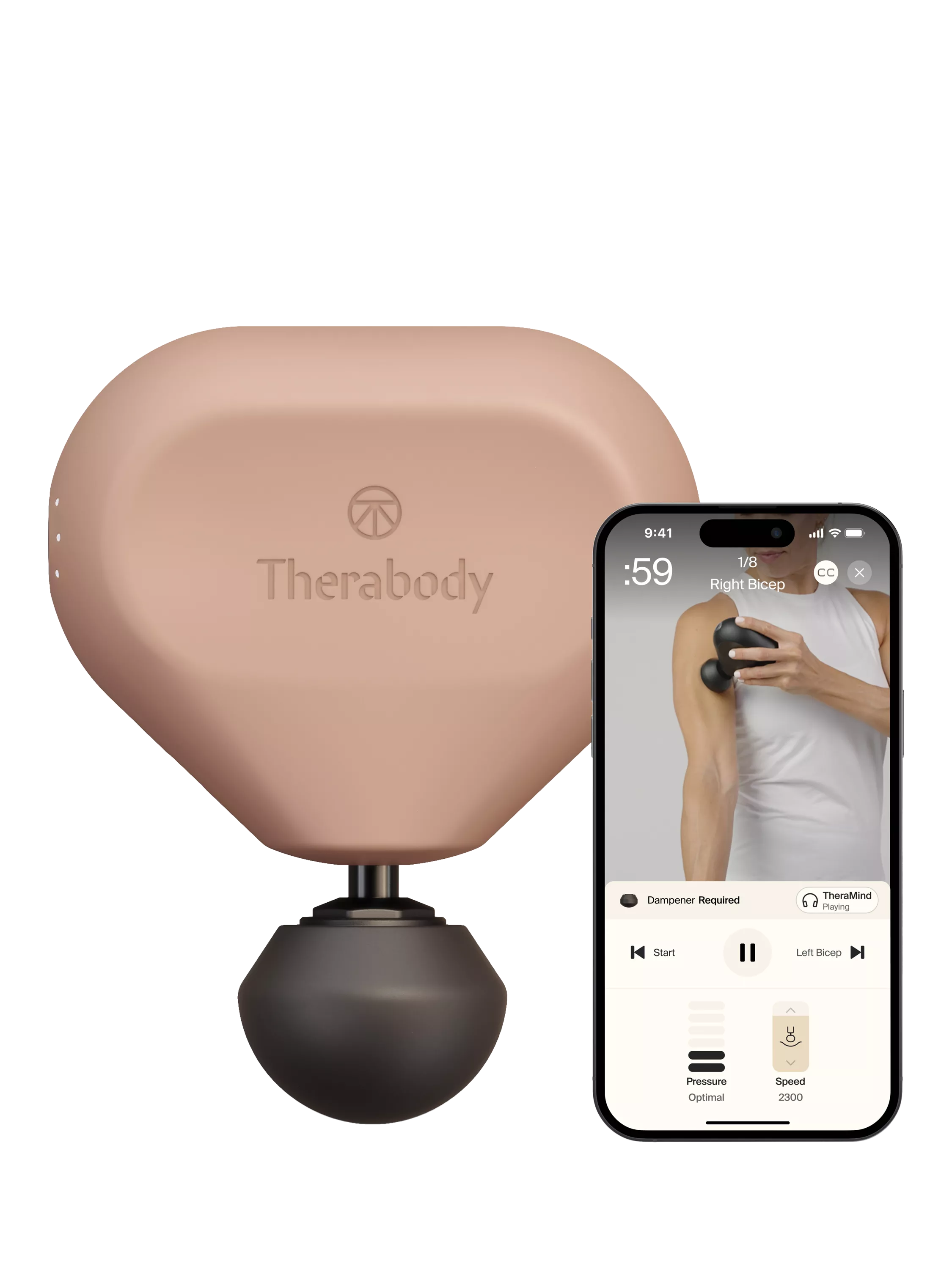 Therabody percussive massager Mini 3.0 (British brand)