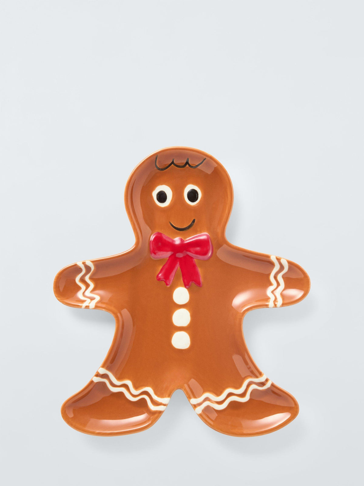 Gingerbread-Shaped Stoneware Plate 22cm