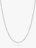 Dower & Hall Pebble Beaded Silver Necklace 25cm, UK version