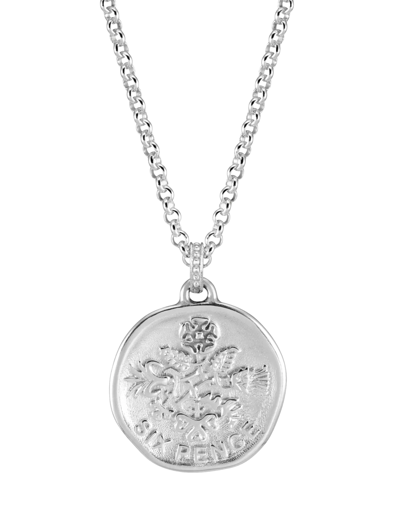 Dower & Hall Lucky Sixpence Talisman necklace 56cm - British product
