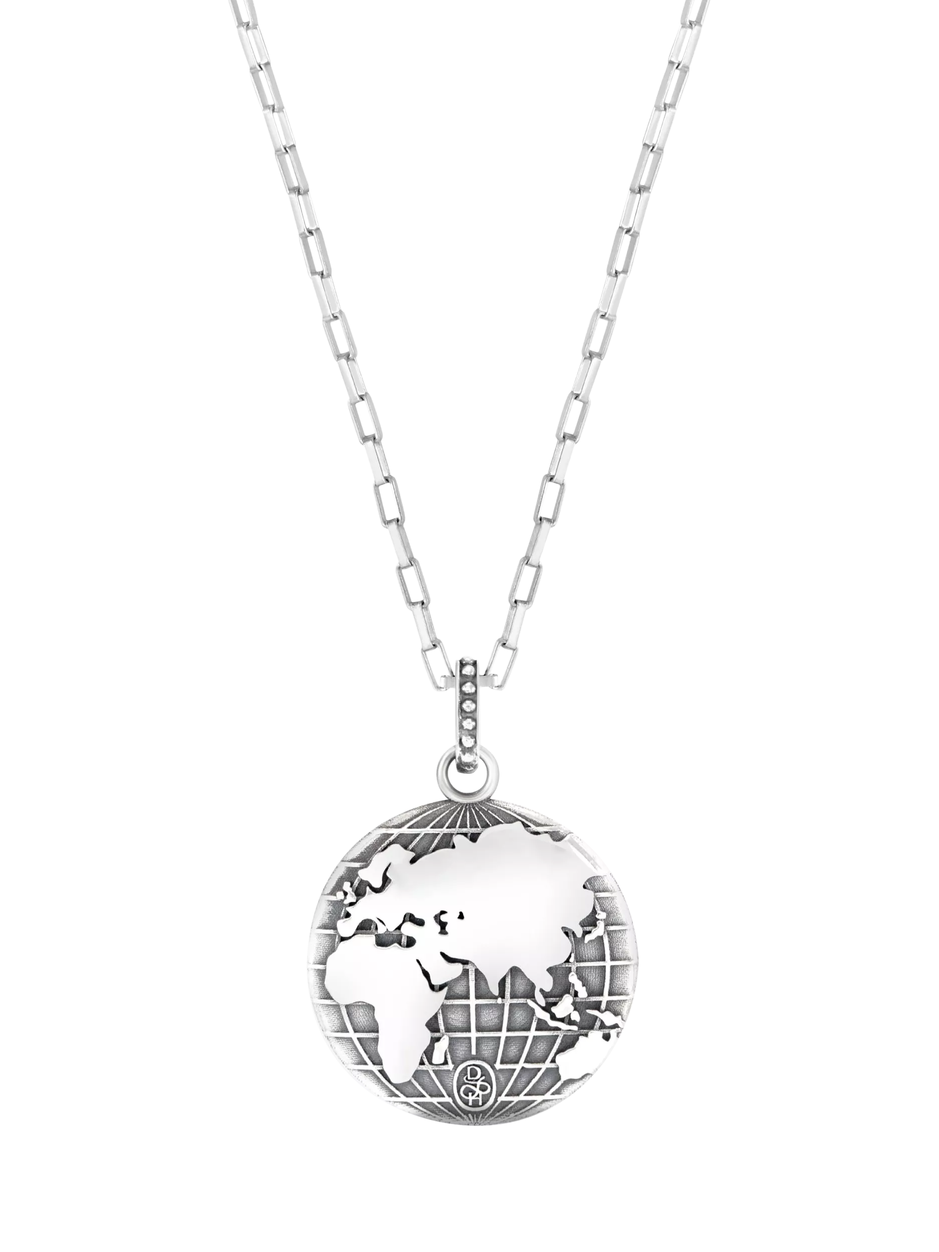 Dower & Hall One World talisman necklace 28cm, imported from the UK