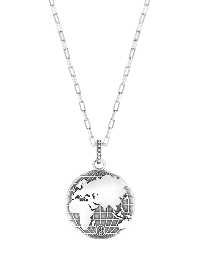 Dower & Hall One World talisman necklace 28cm, imported from the UK