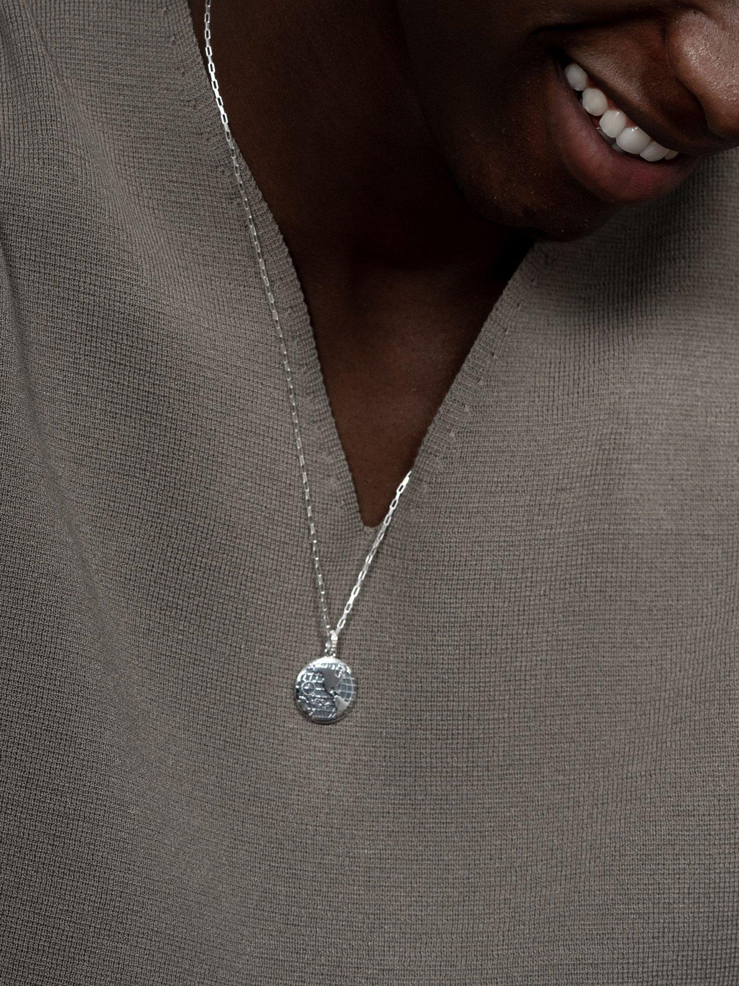 Dower & Hall One World talisman necklace 28cm, imported from the UK