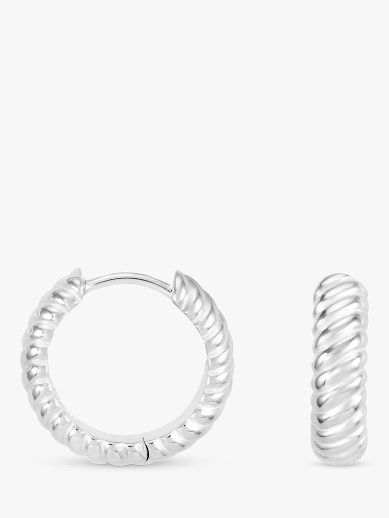 Dower & Hall medium twist hoop earrings gold 15mm - British product