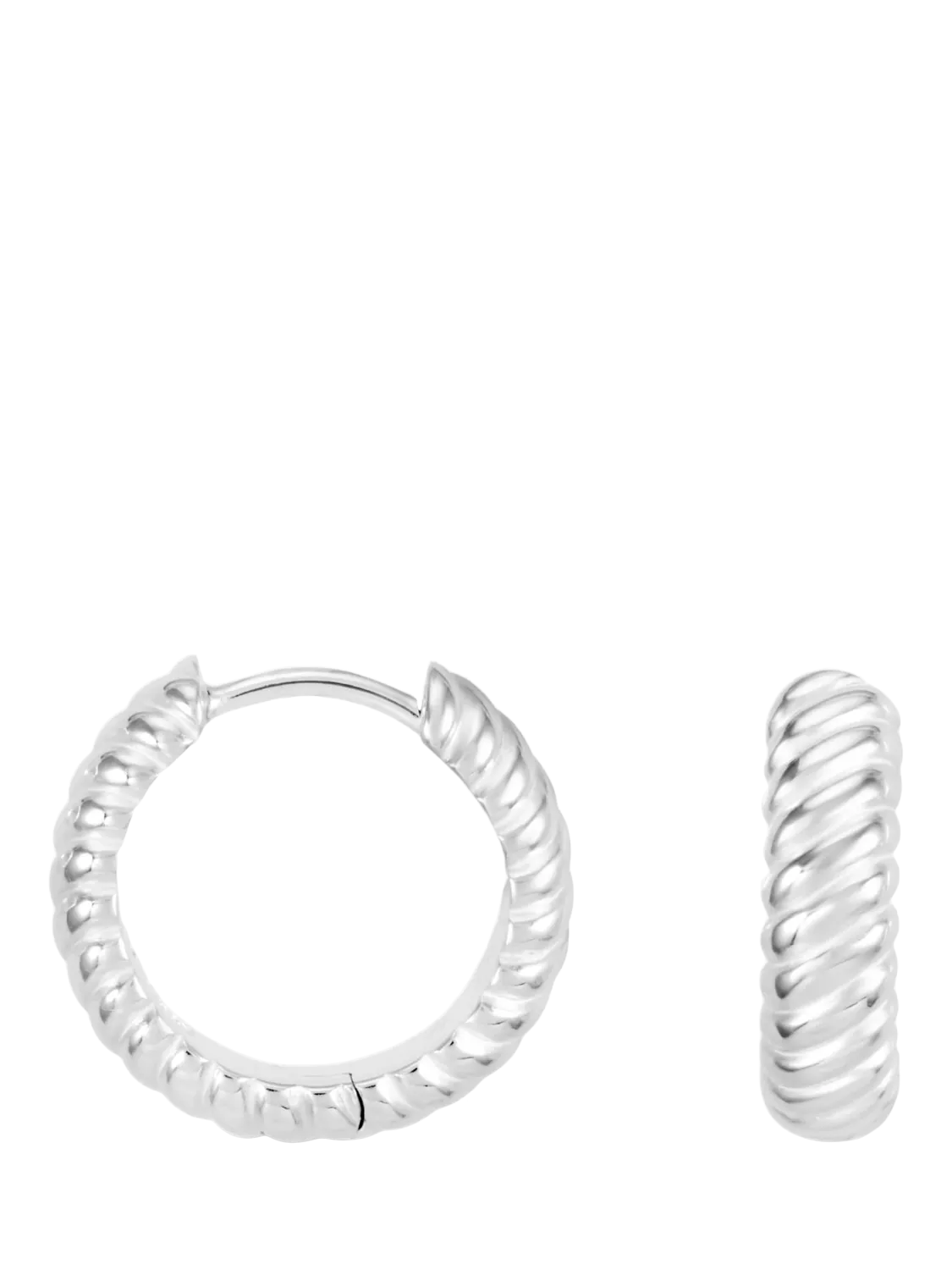 Dower & Hall Medium Twist Hoop Earrings Gold