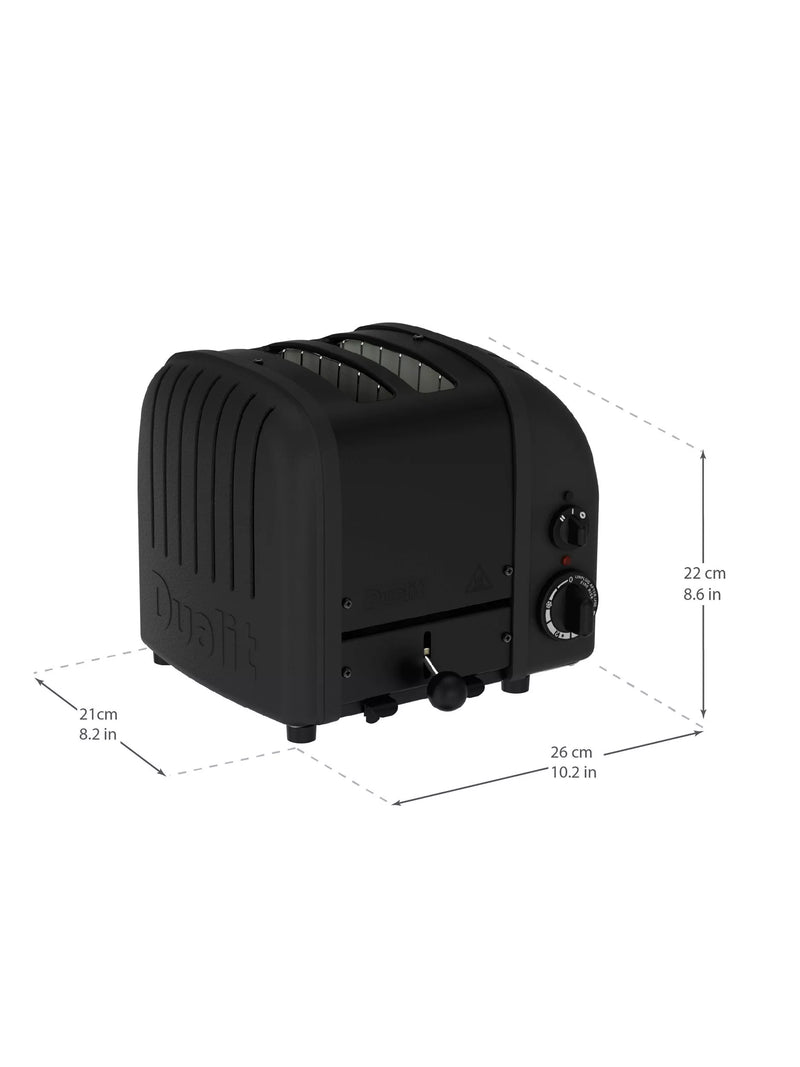 Dualit toaster Stealth Black 2 slice, imported from the UK