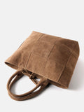Mint Velvet suede patchwork tote bag tan (British brand)