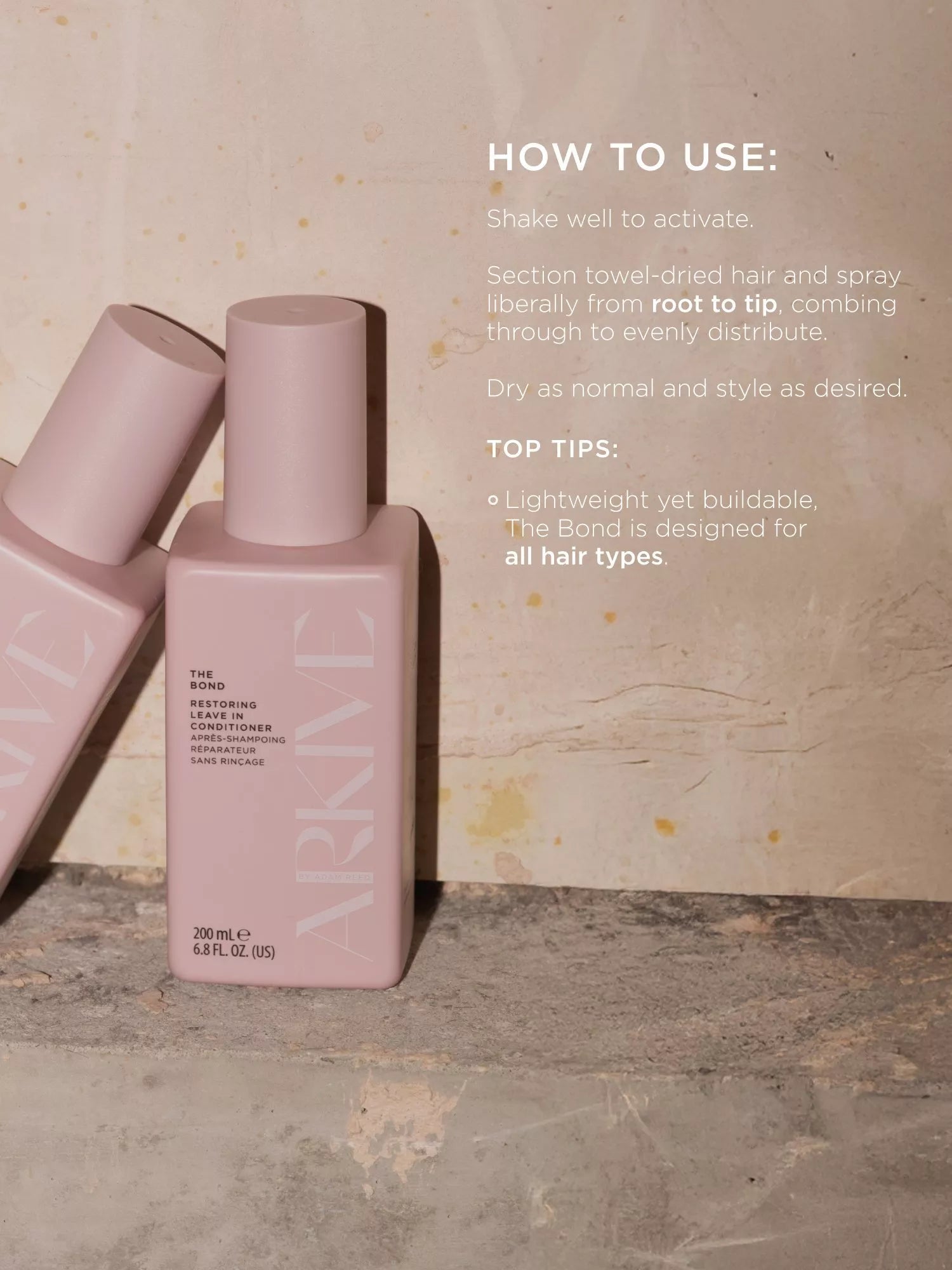 ARKIVE leave-in conditioner bond restoring 200ml, imported from the UK