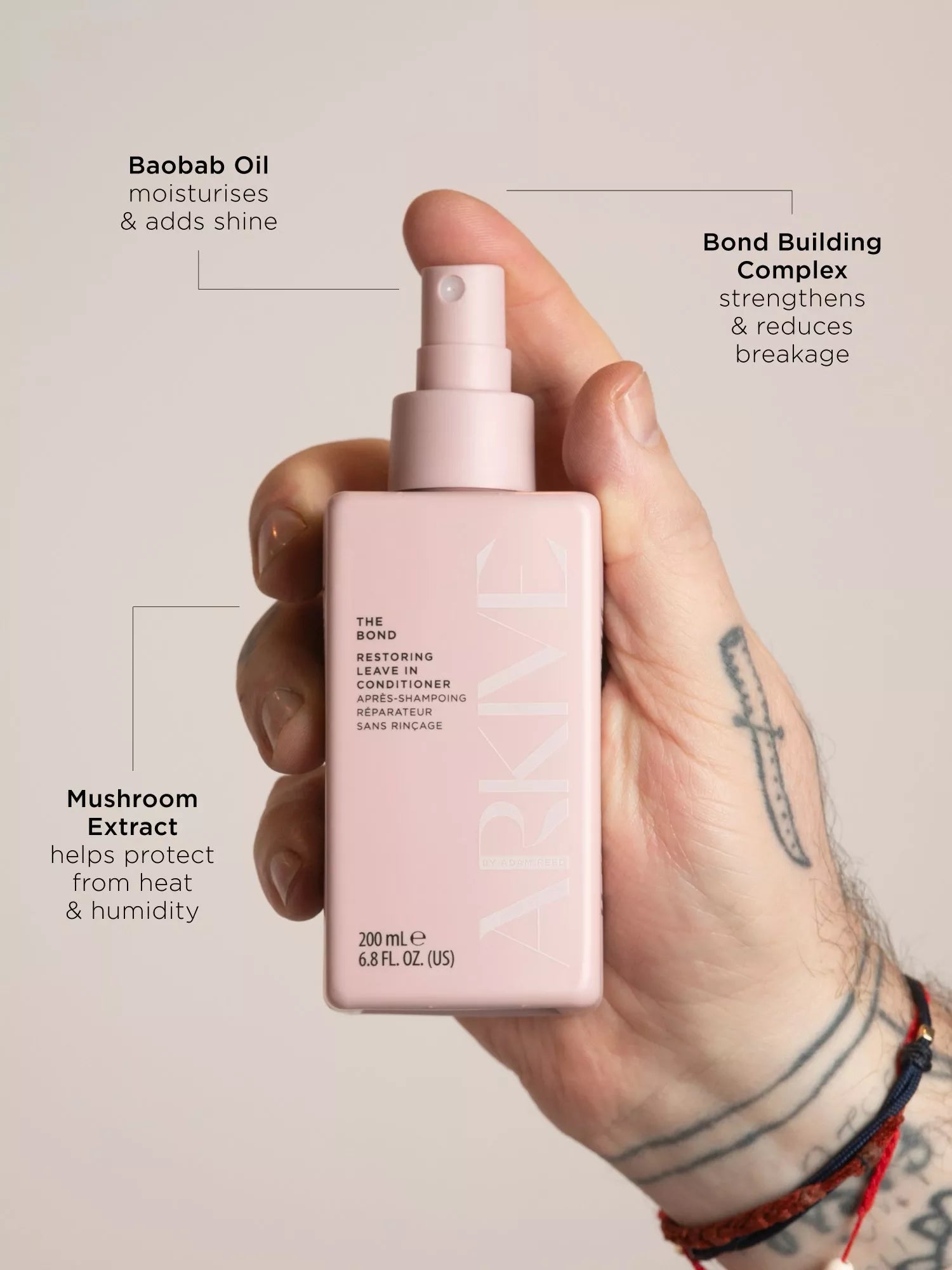 ARKIVE leave-in conditioner bond restoring 200ml, imported from the UK