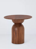 John Lewis Adina round side table walnut, imported from the UK
