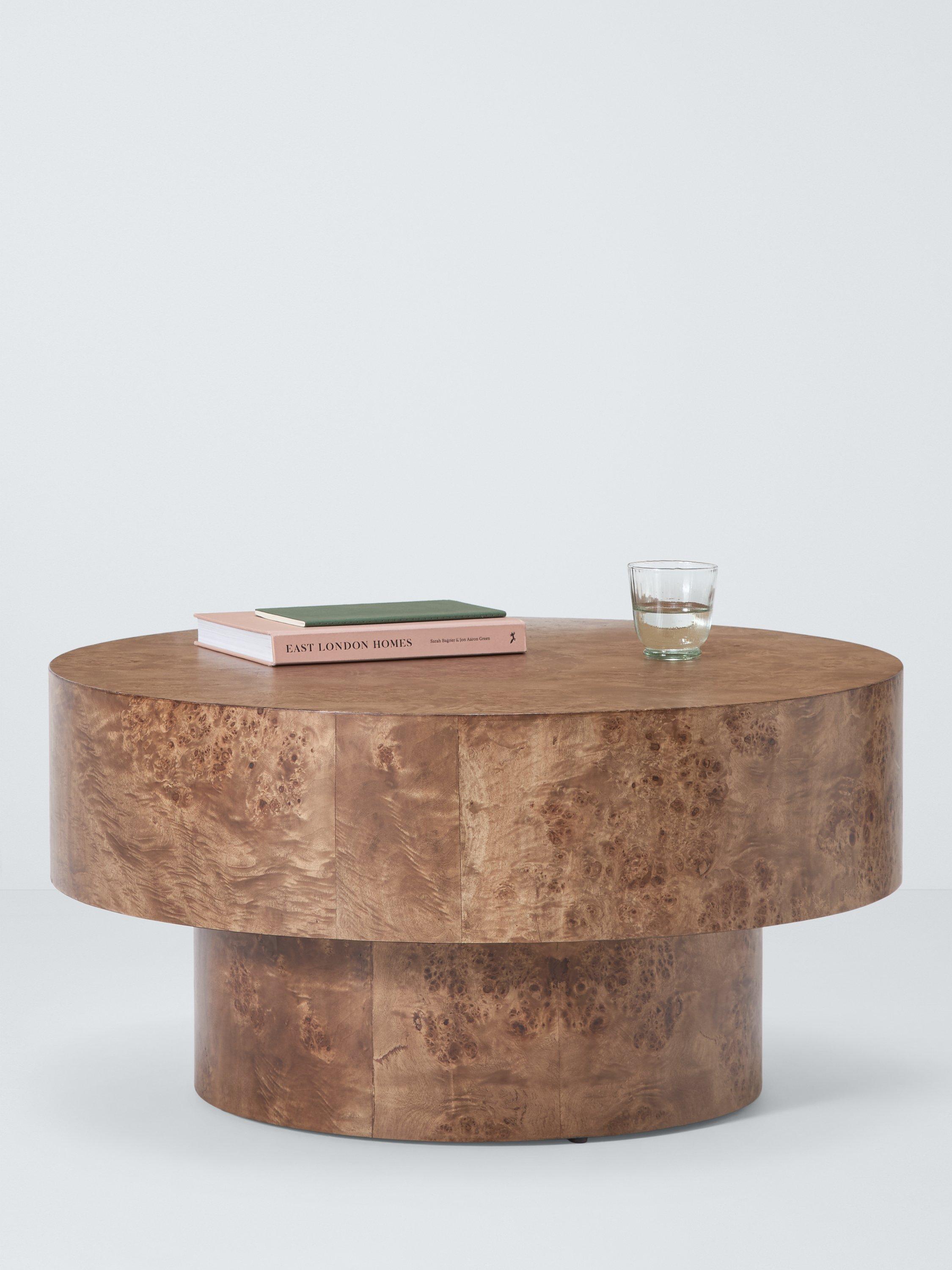 John Lewis round coffee table with burl veneer top, UK version