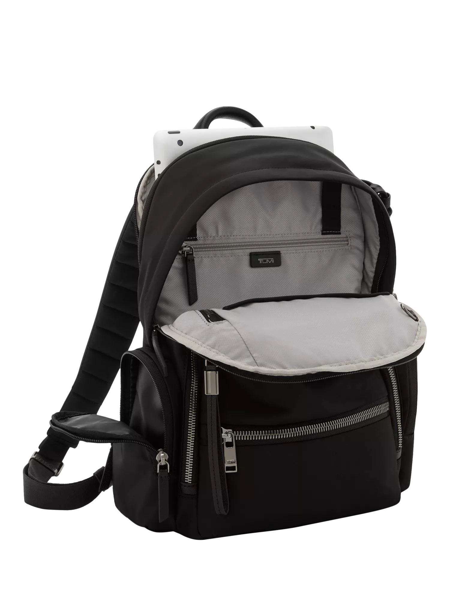 TUMI Celina medium backpack Black/Gunmetal, imported from the UK