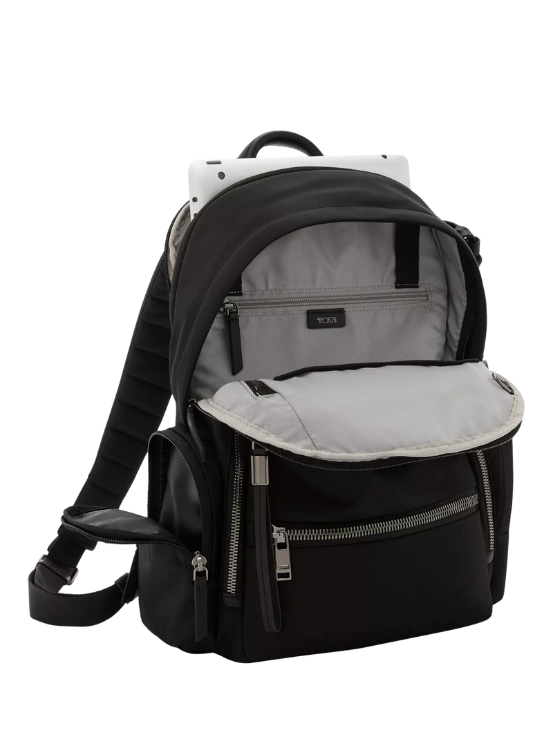 TUMI Celina medium backpack Black/Gunmetal, imported from the UK