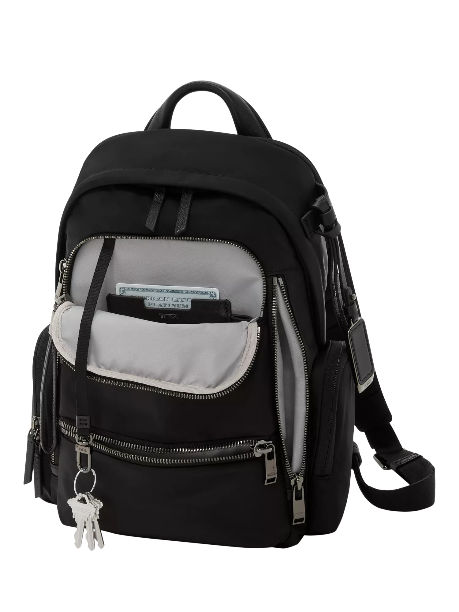 TUMI Celina medium backpack Black/Gunmetal, imported from the UK