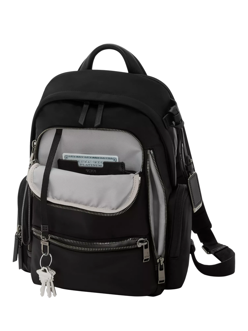 TUMI Celina medium backpack Black/Gunmetal, imported from the UK