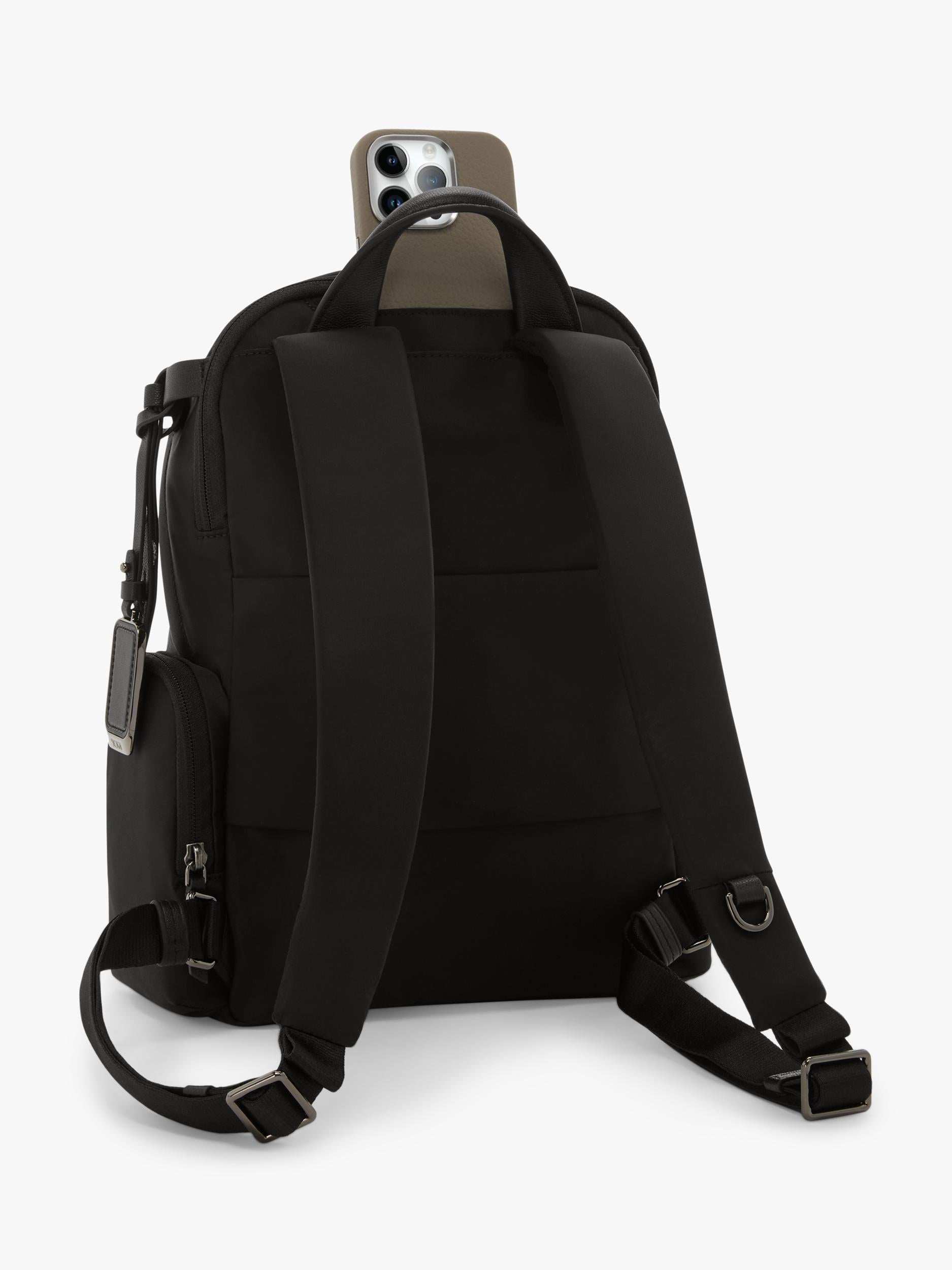 TUMI Celina medium backpack Black/Gunmetal, imported from the UK