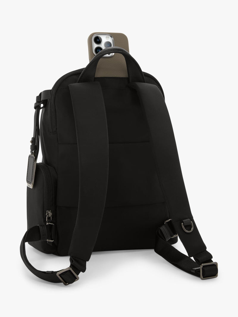 TUMI Celina medium backpack Black/Gunmetal, imported from the UK