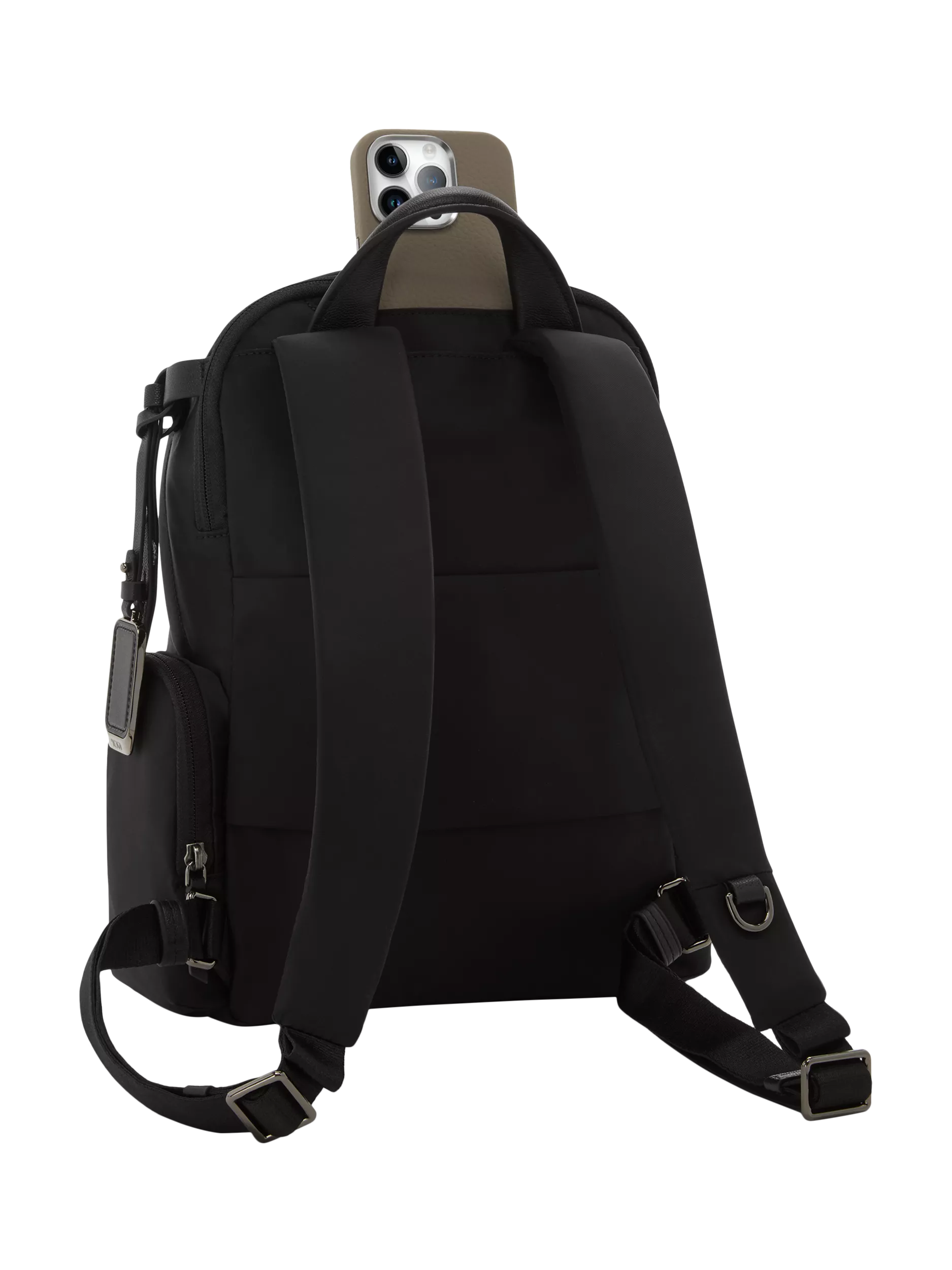 TUMI Celina medium backpack Black/Gunmetal, imported from the UK