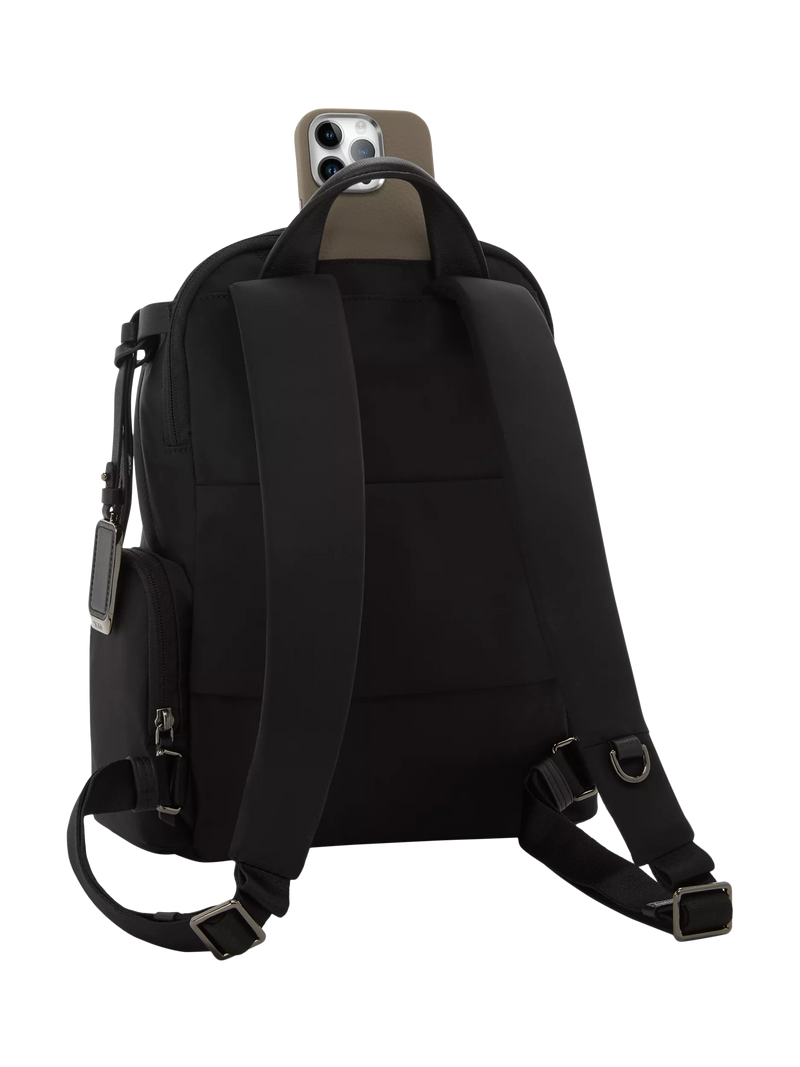 TUMI Celina medium backpack Black/Gunmetal, imported from the UK