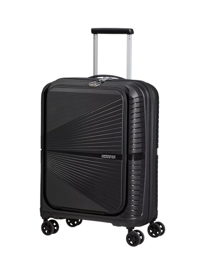 John Lewis American Tourister Airconic 4-Wheel Spinner 55cm Front Loader Cabin Suitcase, 34L, Onyx Black- Buy online at McGrocer