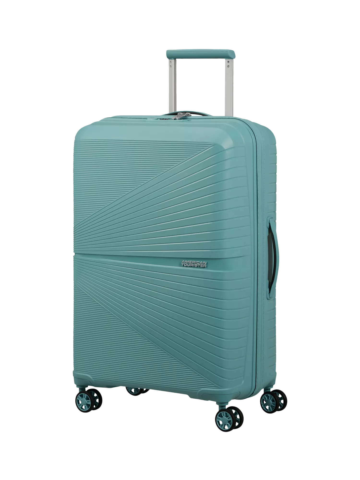 American Tourister Airconic 4-Wheel Spinner 67cm Medium Suitcase, 67L, Dusty Turquoise