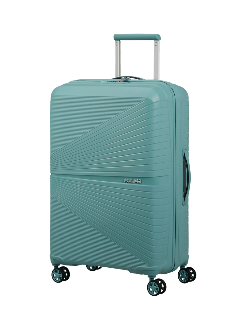 American Tourister Airconic 4-Wheel Spinner 67cm Medium Suitcase, 67L, Dusty Turquoise