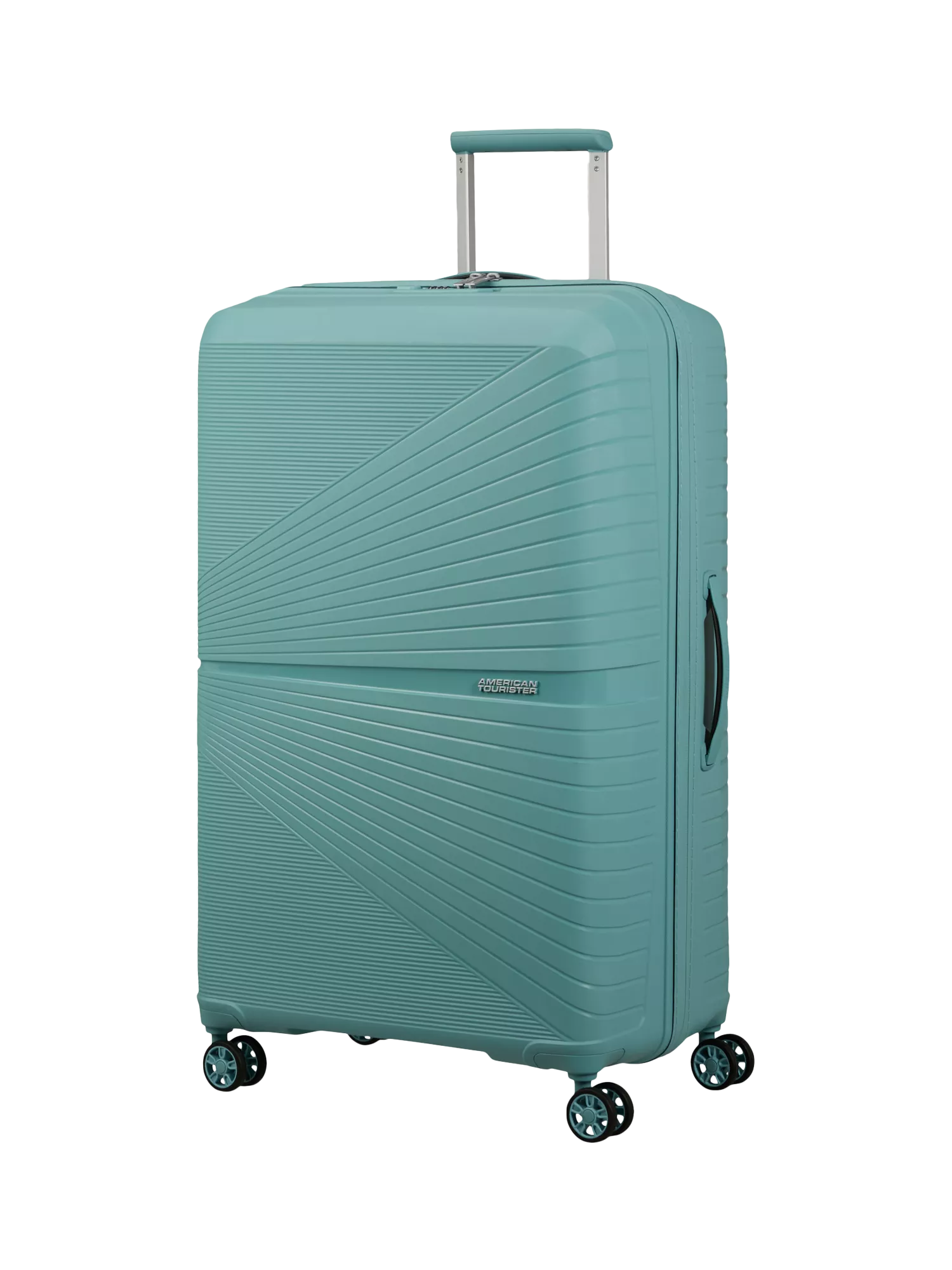 American Tourister Airconic 4-Wheel Spinner 77cm Large Suitcase, 101L, Dusty Turquoise