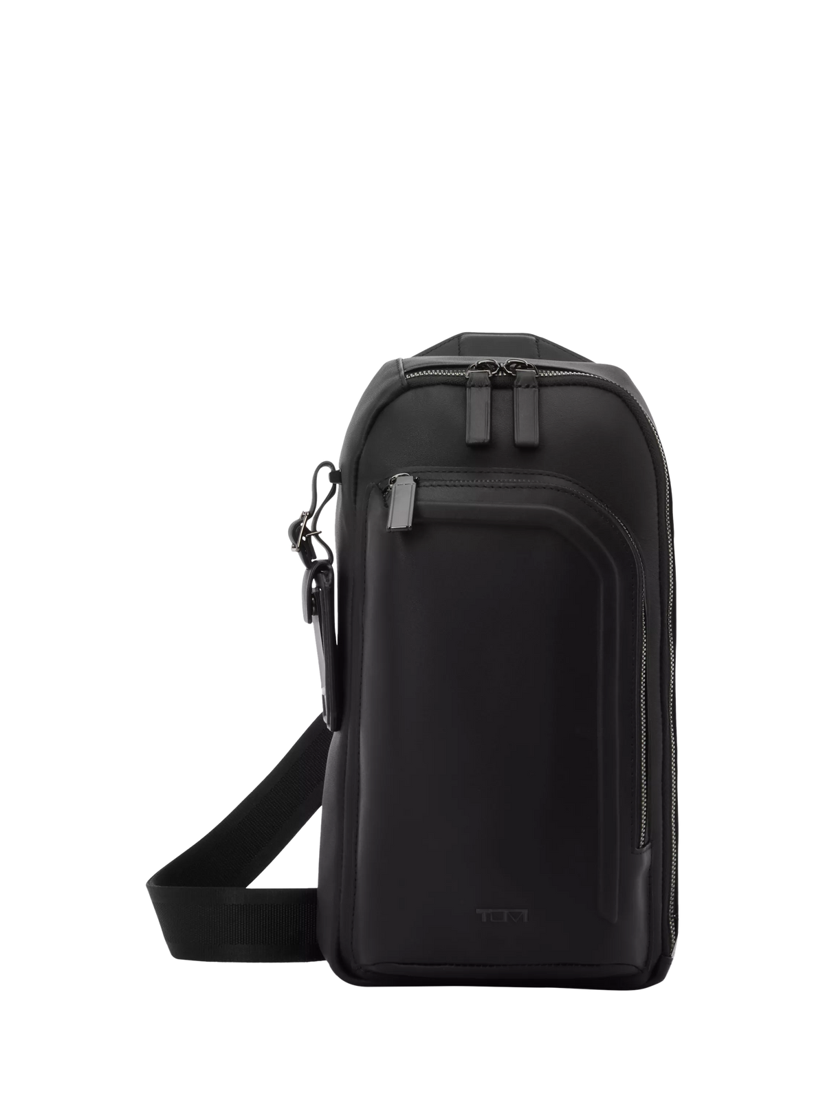 TUMI leather sling bag 12.5L Black Bombe (British brand)