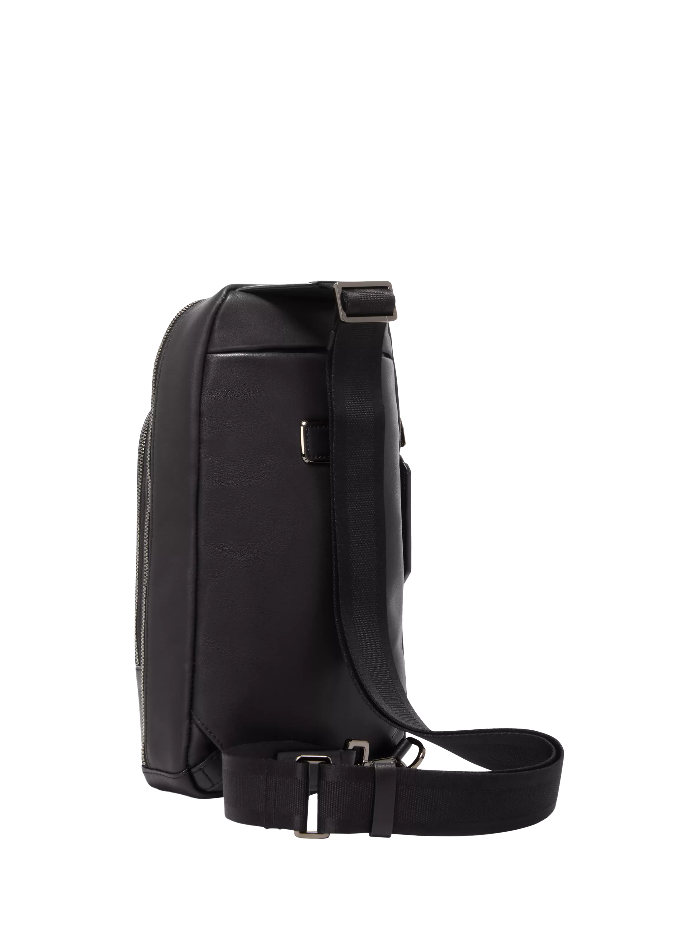 TUMI leather sling bag 12.5L Black Bombe (British brand)