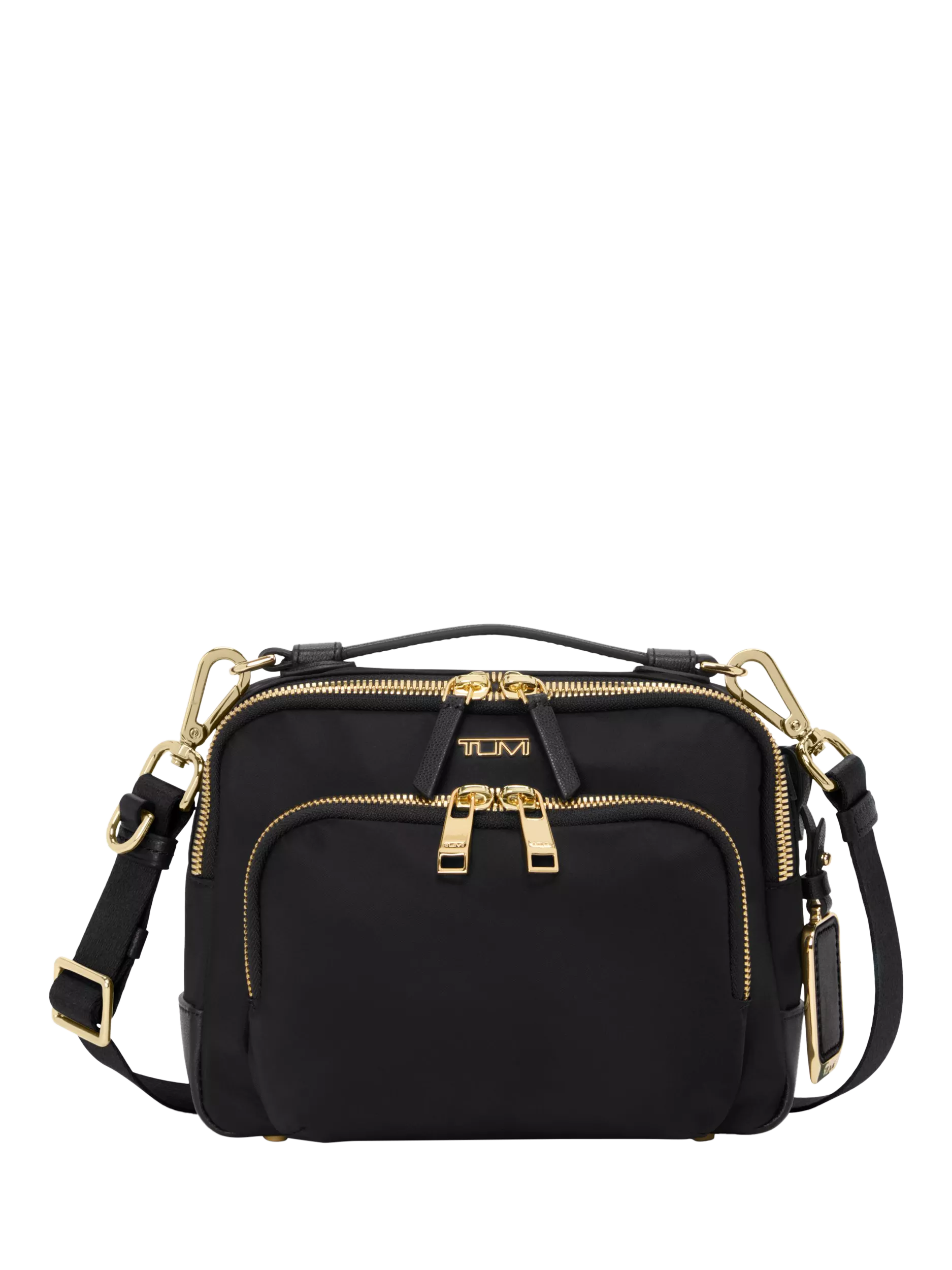 TUMI Teghan crossbody bag black gold, UK version