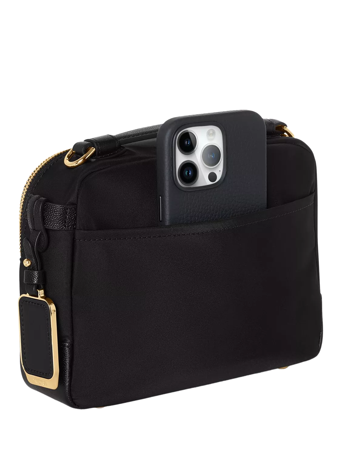 TUMI Teghan crossbody bag black gold, UK version