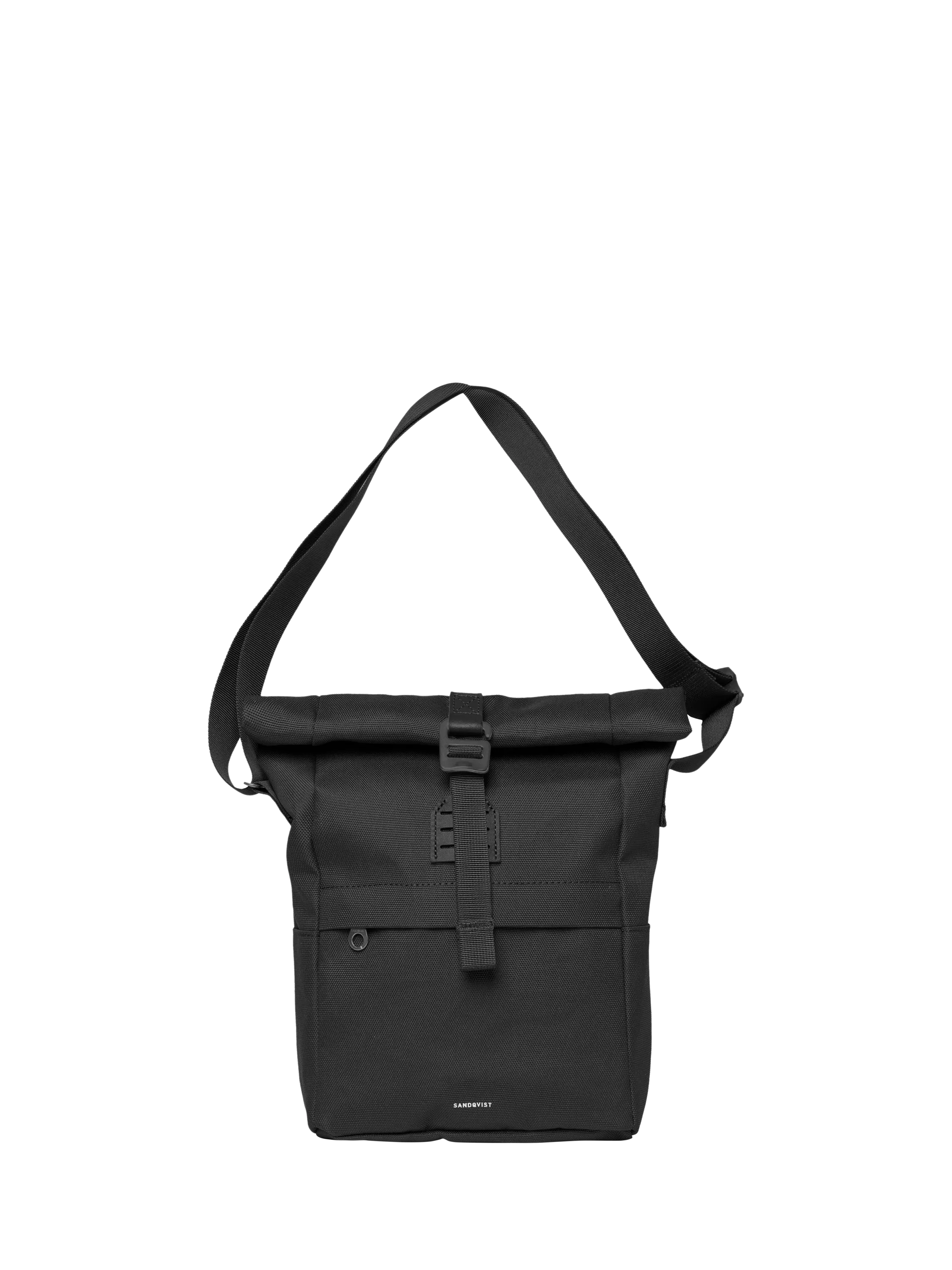 Sandqvist Icon Sacoche rolltop crossbody bag 5.5L black, UK version