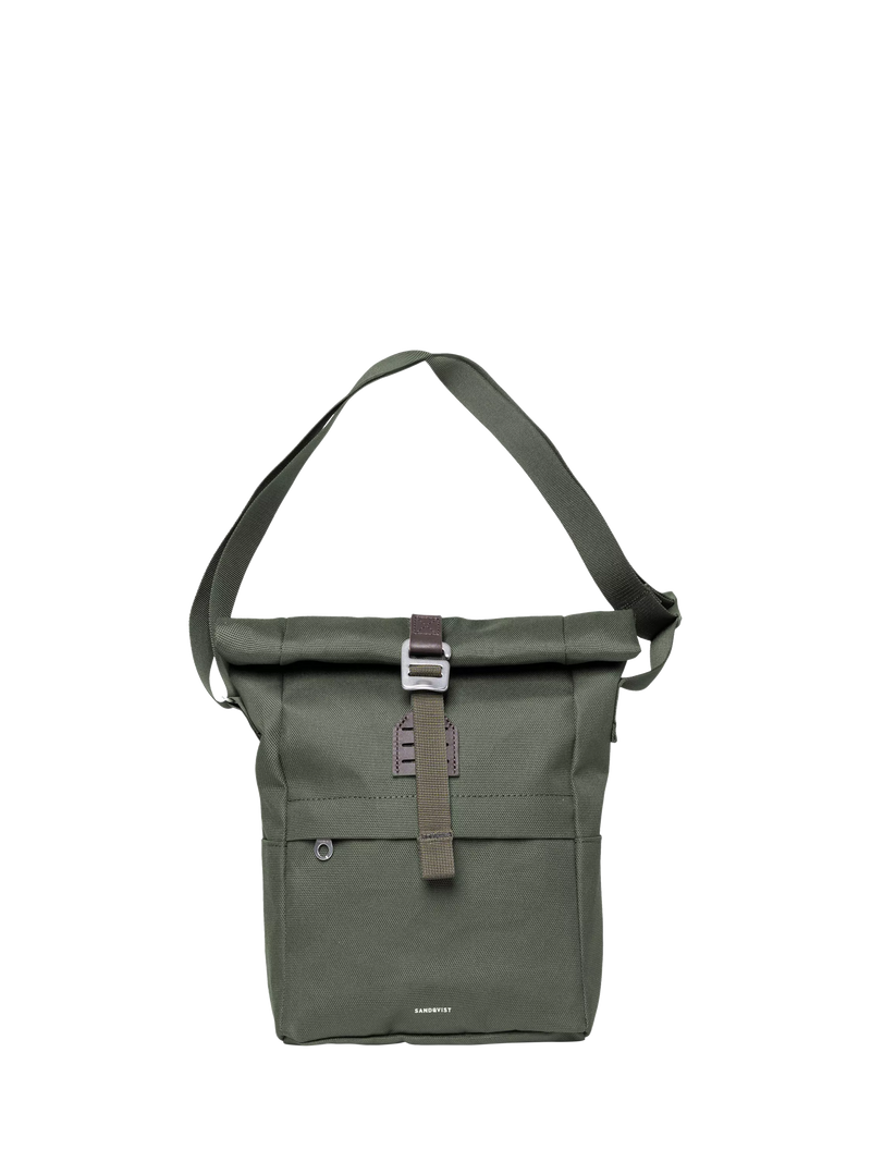 Sandqvist Icon Sacoche Rolltop Crossbody Bag, 5.5L, Black
